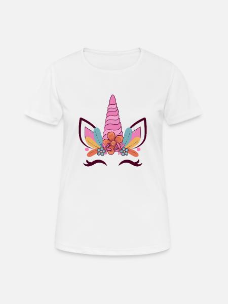 Licorne - T-shirt respirant Femme - blanc