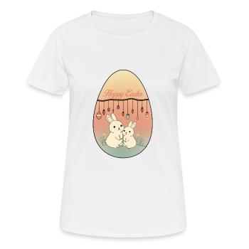 Lièvre - T-shirt respirant Femme - blanc - Devant - AI Model Female 172 dark (172cm)