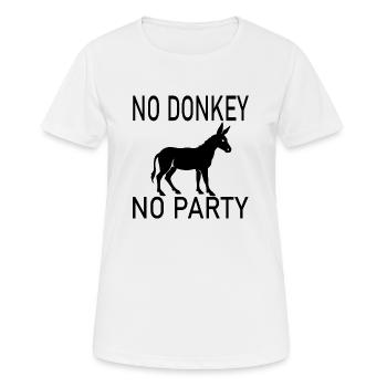 Donkey Esel - Frauen T-Shirt atmungsaktiv - Weiß - Vorne - AI Model Female 172 dark (172cm)