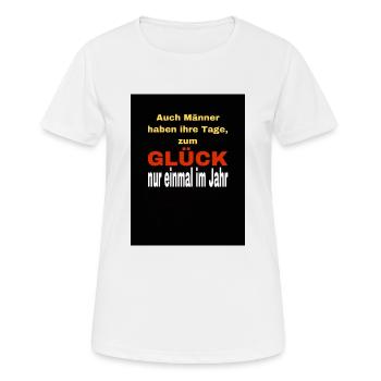 Männertag - Frauen T-Shirt atmungsaktiv - Weiß - Vorne - AI Model Female 172 dark (172cm)