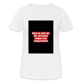 Zitat - Frauen T-Shirt atmungsaktiv - Weiß - Vorne - AI Model Female 172 dark (172cm)