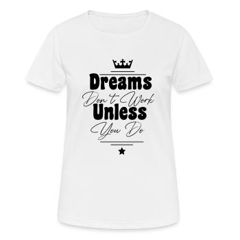 dream design black - Women's Breathable T-Shirt - white - Front - AI Model Female 172 dark (172cm)