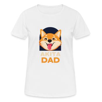 akita dad - Women's Breathable T-Shirt - white - Front - AI Model Female 172 dark (172cm)