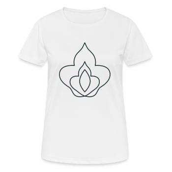 Damenblume Blüte - Frauen T-Shirt atmungsaktiv - Weiß - Vorne - AI Model Female 172 dark (172cm)