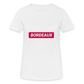 Bordeaux France - T-shirt respirant Femme - blanc - Devant - AI Model Female 172 dark (172cm)