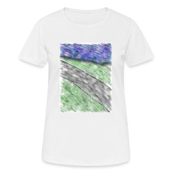 Straße am Meer - Frauen T-Shirt atmungsaktiv - Weiß - Vorne - AI Model Female 172 dark (172cm)