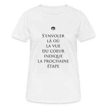 etape - T-shirt respirant Femme - blanc - Devant - AI Model Female 172 dark (172cm)