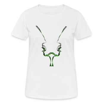 Insektenkopf - Frauen T-Shirt atmungsaktiv - Weiß - Vorne - AI Model Female 172 dark (172cm)