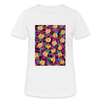Cute Flowers Pattern - Frauen T-Shirt atmungsaktiv - Weiß - Vorne - AI Model Female 172 dark (172cm)