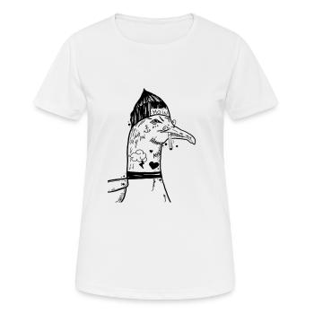 Maritim Möwe - Frauen T-Shirt atmungsaktiv - Weiß - Vorne - AI Model Female 172 dark (172cm)