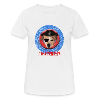 MOINSEN - Frauen T-Shirt atmungsaktiv - Weiß - Vorne - AI Model Female 172 dark (172cm)