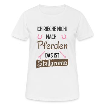 Pferdesprüche Reiter Mädchen Reitersprüche Stall - Frauen T-Shirt atmungsaktiv - Weiß - Vorne - AI Model Female 172 dark (172cm)