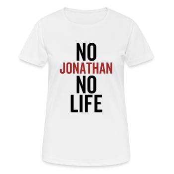 Kein Jonathan Kein Leben - Frauen T-Shirt atmungsaktiv - Weiß - Vorne - AI Model Female 172 dark (172cm)