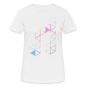 MLove Farbenfroh - Frauen T-Shirt atmungsaktiv - Weiß - Vorne - AI Model Female 172 dark (172cm)