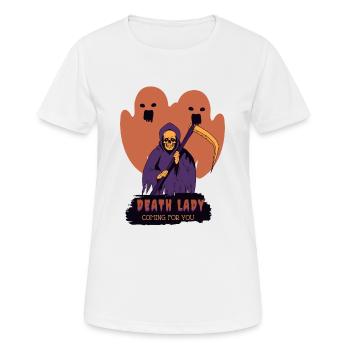 La mort - T-shirt respirant Femme - blanc - Devant - AI Model Female 172 dark (172cm)