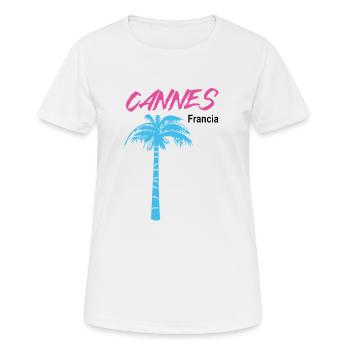 Cannes - T-shirt respirant Femme - blanc - Devant - AI Model Female 172 dark (172cm)