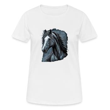 Cheval - T-shirt respirant Femme - blanc - Devant - AI Model Female 172 dark (172cm)