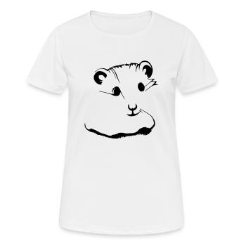 Hamster süß Tier Nagetier Tiere Haustier Vektor 3 - Frauen T-Shirt atmungsaktiv - Weiß - Vorne - AI Model Female 172 dark (172cm)