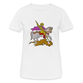Michel archange saint ange chrétien saint snkt - T-shirt respirant Femme - blanc - Devant - AI Model Female 172 dark (172cm)