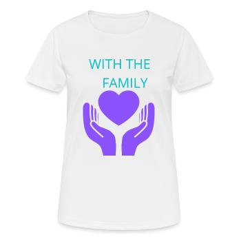 with the family ,family reunion - Women's Breathable T-Shirt - white - Front - AI Model Female 172 dark (172cm)