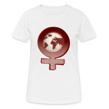 World Women's Day - Feminist Day - Women's Breathable T-Shirt - white - Front - AI Model Female 172 dark (172cm)