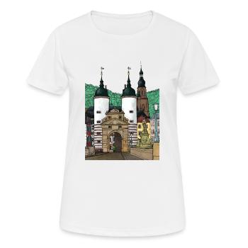 Heidelberg Old Bridge Souvenir from Germany - Women's Breathable T-Shirt - white - Front - AI Model Female 172 dark (172cm)