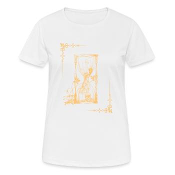 Sanduhr Design - Frauen T-Shirt atmungsaktiv - Weiß - Vorne - AI Model Female 172 dark (172cm)