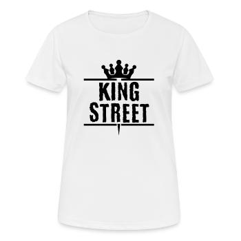 couronne king street - T-shirt respirant Femme - blanc - Devant - AI Model Female 172 dark (172cm)