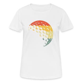 Golfball Vintage retro - Frauen T-Shirt atmungsaktiv - Weiß - Vorne - AI Model Female 172 dark (172cm)