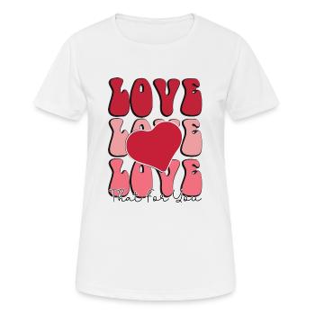Amour Amour Amour ça pour toi - T-shirt respirant Femme - blanc - Devant - AI Model Female 172 dark (172cm)