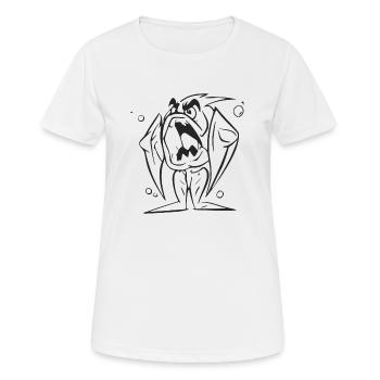 Piranha stehend - Frauen T-Shirt atmungsaktiv - Weiß - Vorne - AI Model Female 172 dark (172cm)