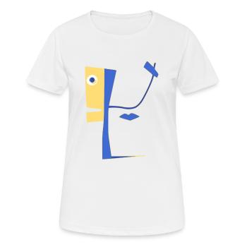 Unwirklicher Charakter - Frauen T-Shirt atmungsaktiv - Weiß - Vorne - AI Model Female 172 dark (172cm)