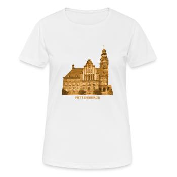 Wittenberge Rathaus Prignitz Elbe Brandenburg - Frauen T-Shirt atmungsaktiv - Weiß - Vorne - AI Model Female 172 dark (172cm)
