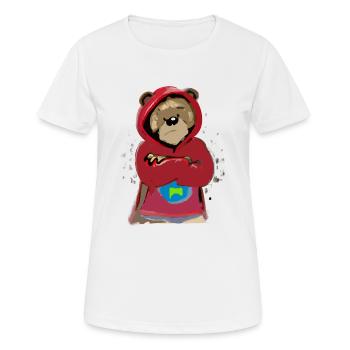 Bloo der mürrische Bär - Frauen T-Shirt atmungsaktiv - Weiß - Vorne - AI Model Female 172 dark (172cm)