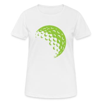 Golfball - Frauen T-Shirt atmungsaktiv - Weiß - Vorne - AI Model Female 172 dark (172cm)