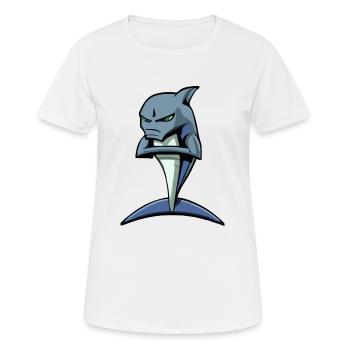 Exi the grumpy shark - Women's Breathable T-Shirt - white - Front - AI Model Female 172 dark (172cm)