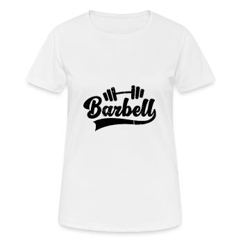 Barbell Hantel schwarz - Frauen T-Shirt atmungsaktiv - Weiß - Vorne - AI Model Female 172 dark (172cm)