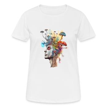 Trippy Shaman - T-shirt respirant Femme - blanc - Devant - AI Model Female 172 dark (172cm)