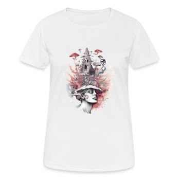 Trippy Shaman - T-shirt respirant Femme - blanc - Devant - AI Model Female 172 dark (172cm)