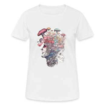 Trippy Schamane - Frauen T-Shirt atmungsaktiv - Weiß - Vorne - AI Model Female 172 dark (172cm)