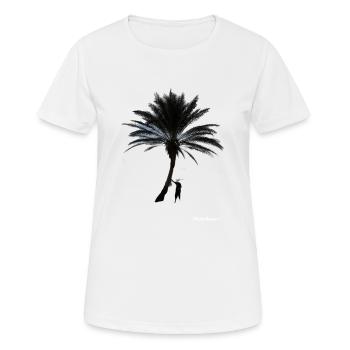 Palme - Frauen T-Shirt atmungsaktiv - Weiß - Vorne - AI Model Female 172 dark (172cm)