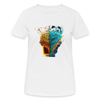 Brains filled with beer - Women's Breathable T-Shirt - white - Front - AI Model Female 172 dark (172cm)