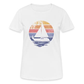 Segelschiff Segeln Segelsport Segler Segelboot - Frauen T-Shirt atmungsaktiv - Weiß - Vorne - AI Model Female 172 dark (172cm)