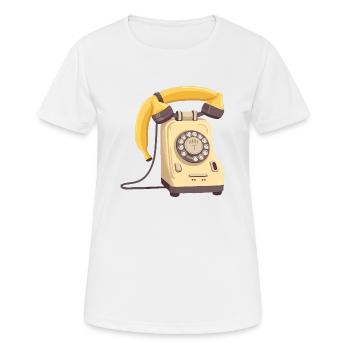 Banana Phone - Women's Breathable T-Shirt - white - Front - AI Model Female 172 dark (172cm)