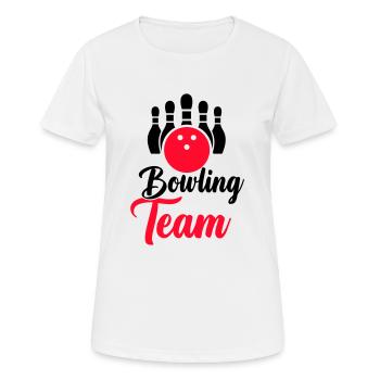 bowling team - Frauen T-Shirt atmungsaktiv - Weiß - Vorne - AI Model Female 172 dark (172cm)