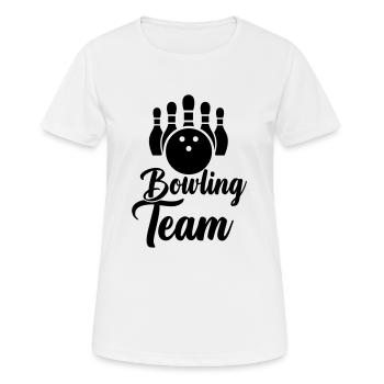 bowling team - Frauen T-Shirt atmungsaktiv - Weiß - Vorne - AI Model Female 172 dark (172cm)