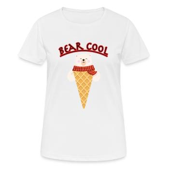 Bear Cool - Women's Breathable T-Shirt - white - Front - AI Model Female 172 dark (172cm)