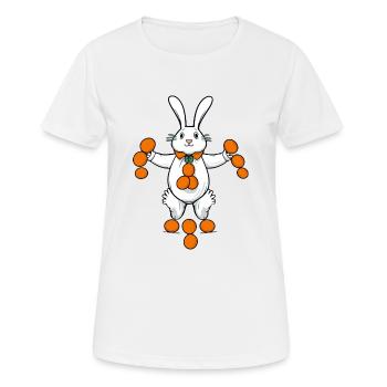 Xim der Jongleur - Frauen T-Shirt atmungsaktiv - Weiß - Vorne - AI Model Female 172 dark (172cm)