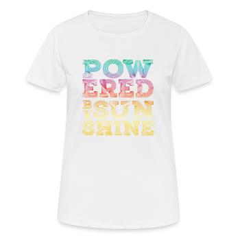 Powered by Sunshine - Women's Breathable T-Shirt - white - Front - AI Model Female 172 dark (172cm)