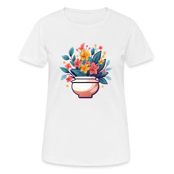 Pflanzen - Frauen T-Shirt atmungsaktiv - Weiß - Vorne - AI Model Female 172 dark (172cm)